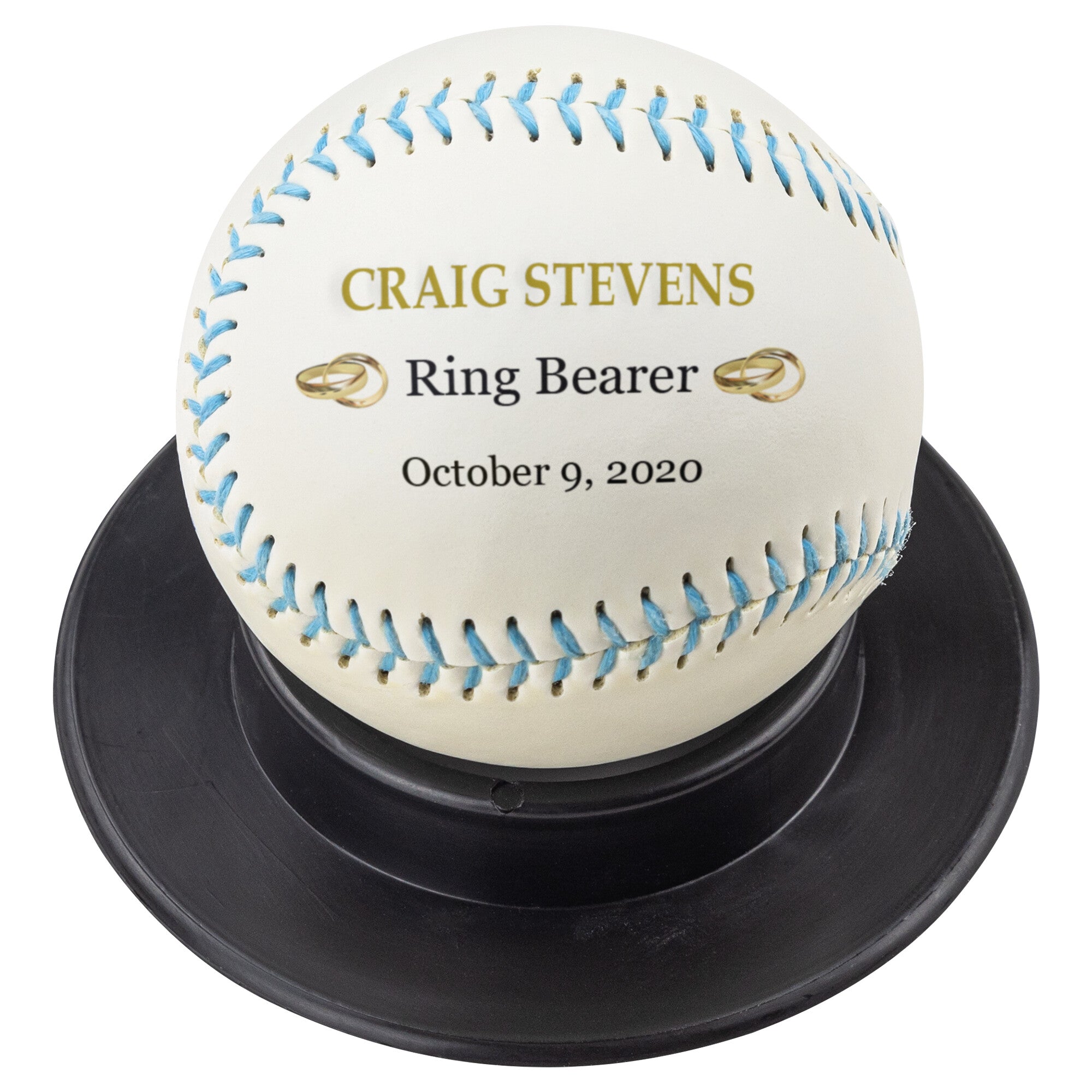 Custom Ring Bearer Full-Size Baseball-Wedding Party Ring Security