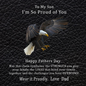 Fathers Day Gift From Dad - Proud of You Son - Eagle Leather Look