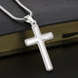 Father's Day Gift From Daughter/Son-Personalized Engraving-Lips of a Child-Wood Look-Christian Cross Necklace