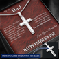 Fathers Day Gift From Daughter - Red Marble Look- Personalized Engraving