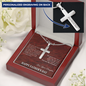 Fathers Day Gift From Daughter - Red Marble Look- Personalized Engraving