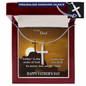 Father's Day Gift From Daughter/Son-Personalized Engraving-Lips of a Child-Sun-Christian Cross Necklace
