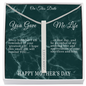 Mother's Day Gift-Greatest Gift-Green Marble-Roman Numeral Necklace