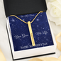 Mother's Day Gift-You Gave Me Life -BlueStars2- Roman Numeral Stick Necklace