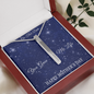 Mother's Day Gift-You Gave Me Life -BlueStars2- Roman Numeral Stick Necklace