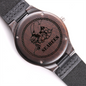 Engraved Wooden Watch - SEABEES Man's Watch