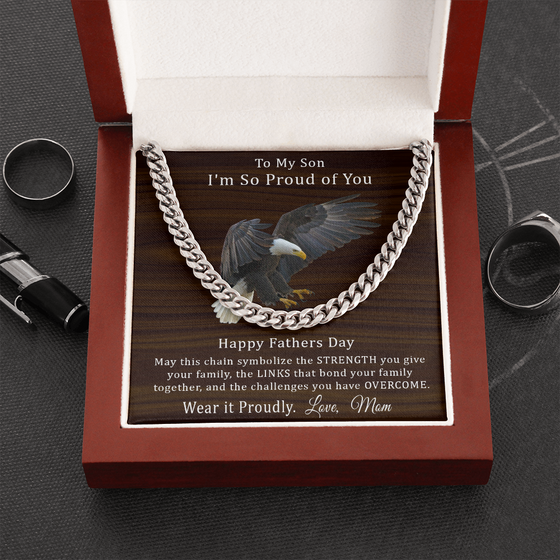 Fathers Day Gift From Mom - Proud of You Son - Eagle