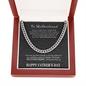 Father's Day Gift from Wife - Cuban Necklace - Leather look