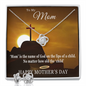 Mother's Day Gift-Lips of a Child Halo Cross-Love Knot Necklace & Earring Set