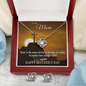 Mother's Day Gift-Lips of a Child Halo Cross-Love Knot Necklace & Earring Set