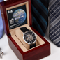 Father's Day Gift From Daughter-Men's Openwork Watch-You Mean the World to Me-Love
