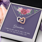 Grandma GrandDaughter Necklace Since I was Born -Two Hearts-Purple