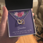 Grandma GrandDaughter Necklace Since I was Born -Two Hearts-Purple