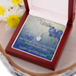 Mother's Day Gift-Lips of a Child-Blue Orchids-ALLURING BEAUTY Necklace