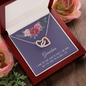 Grandma GrandDaughter Necklace Since I was Born -Two Hearts-Purple