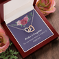 Mother Daughter Necklace Love is Forever -Two Hearts-Purple