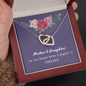 Mother Daughter Necklace Love is Forever -Two Hearts-Purple