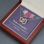 Mother Daughter Necklace Love is Forever -Two Hearts-Purple