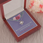 Mother's Day Gift-Lips of a Child-Red Roses-Love Knot Necklace