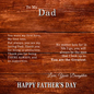 Fathers Day Gift From Daughter - Wood Look- Personalized Engraving