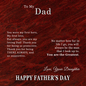 Fathers Day Gift From Daughter - Red Marble Look- Personalized Engraving