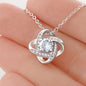 Mother's Day Gift-Lips of a Child Halo-Love Knot Necklace & Earring Set